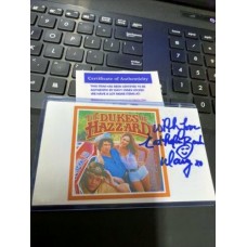 CATHERINE BACH SIGNED 3x5 INDEX CARD - DUKES OF HAZZARDS