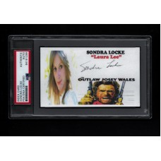 SONDRA LOCKE  - SIGNED 3x5 INDEX CARD - OUTLAW JOSEY WALES - LAURA LEE  - PSA/DNA PSA/DNA 84161299